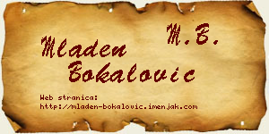 Mladen Bokalović vizit kartica
